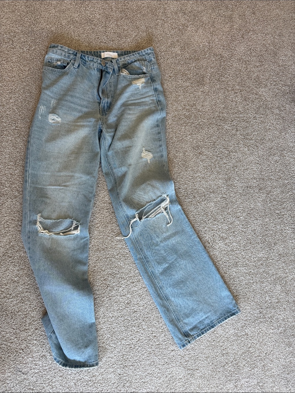 Light Blue Women’s Distressed Boyfriend Jeans